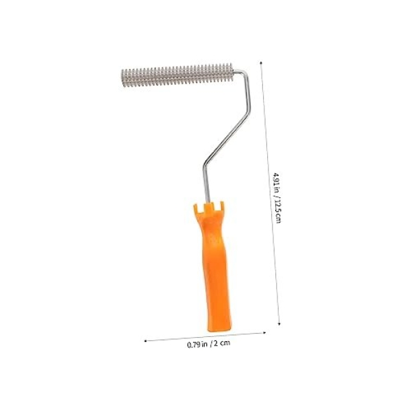 Balacoo 1 Set 3pcs Tool Brush Air Paint Roller Kit Rollers for Fiberglass Brush Roller Fiberglass Bubble Roller Laminate Kits Laminating Bubble Roller Spiked Roller Tools Silver Aluminum - Image 9