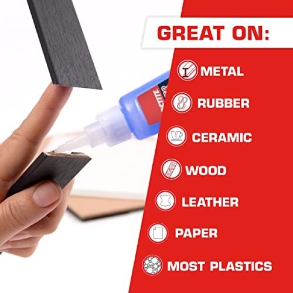 Loctite Super Glue Professional Liquid, 20 Gram Bottle, 2 Pack - Clear Superglue for Plastic, Wood, Metal, Crafts, & Repair, Instant Glue Adhesive, Quick Dry - Image 6