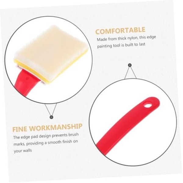 DIYEAH Heavy Duty Paint Edge Trimmer Pads Small Wall Painting Brush for Precision Edging for Trim and Detail Painting for Fences and Decks - Image 3
