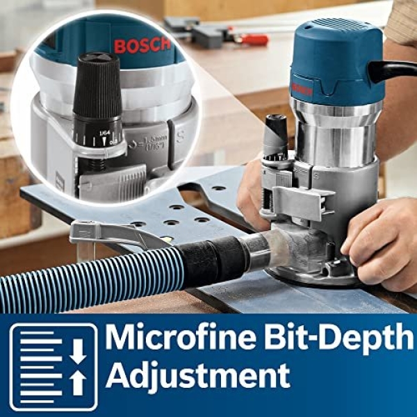 BOSCH 1617EVS 2.25 Horesepower Electronic Fixed-Base Router with a Variable Speed Motor - Image 11