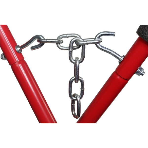 K Tool International 79750 Automotive Fender Stand for Garages, Repair Shops, and DIY, 41" x 43" x 35", 500 lbs. Capacity, Adjustable, Padded, Powder-Coated Tubular Steel, Rubber Feet, Red/Black - Image 8