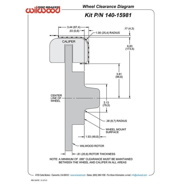 Wilwood 140-15981-DR GM Vehicles Radial Big Front Brake Kit - Image 2