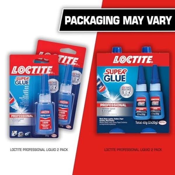 Loctite Super Glue Professional Liquid, 20 Gram Bottle, 2 Pack - Clear Superglue for Plastic, Wood, Metal, Crafts, & Repair, Instant Glue Adhesive, Quick Dry - Image 9
