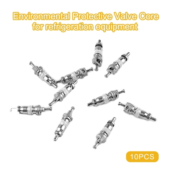 Valve Core Remover Installer Tool and HVAC Service Wrench Set with Hex Bit Adapters, Dual Size SAE 1/4 to 5/16 Port, 5/16'', 3/8'' Refrigeration Service Wrench, 10 Valve Core - Image 4