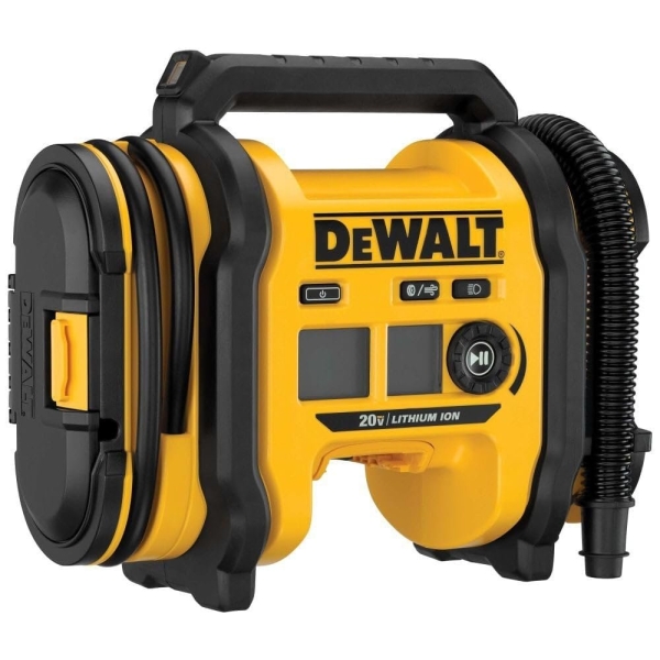 DEWALT 20V MAX Tire Inflator, Compact and Portable, Automatic Shut Off, LED Light, Bare Tool Only (DCC020IB)