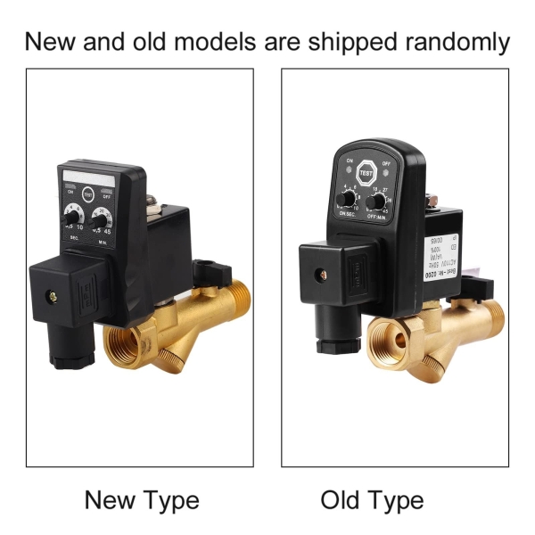 Automatic Timed Drain Valve for Air Compressor G1/2 Thread DN15 Operate Automatically Air Compressor Auto Drain Valve Condensate Management with Adjustable Valve Timing (AC110V) - Image 2