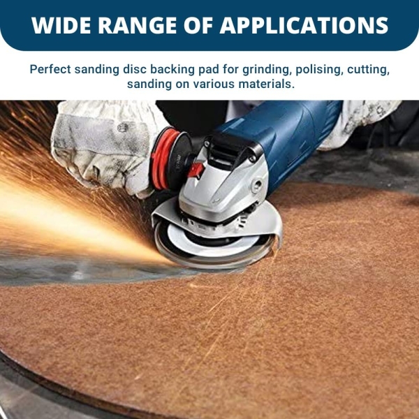 Benchmark Abrasives 4 1/2 Inch Sanding Disc Backing Pads, Resin Fiber Disc Polishing Pad for Grinding, Sanding, Stripping on Wood, Metal, 7/8" Arbor - Angle Grinder Attachments - Grinder Sanding Pad - Image 4