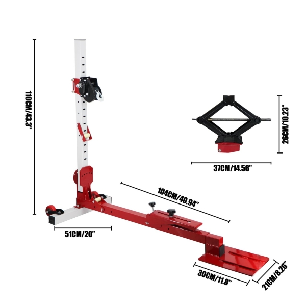 Pulling tower，Dent Repair Puller Car Body Tools，3 in 1 Car Dent Removal Tool,Pulling Systems，Car Body Repair System Accessory Tower Tools Stretch Tool ，Adjustable Sheet Metal Dent Pulling Kit - Image 9
