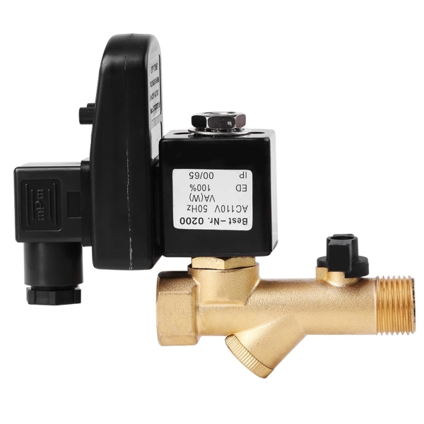 Automatic Timed Drain Valve for Air Compressor G1/2 Thread DN15 Operate Automatically Air Compressor Auto Drain Valve Condensate Management with Adjustable Valve Timing (AC110V) - Image 5