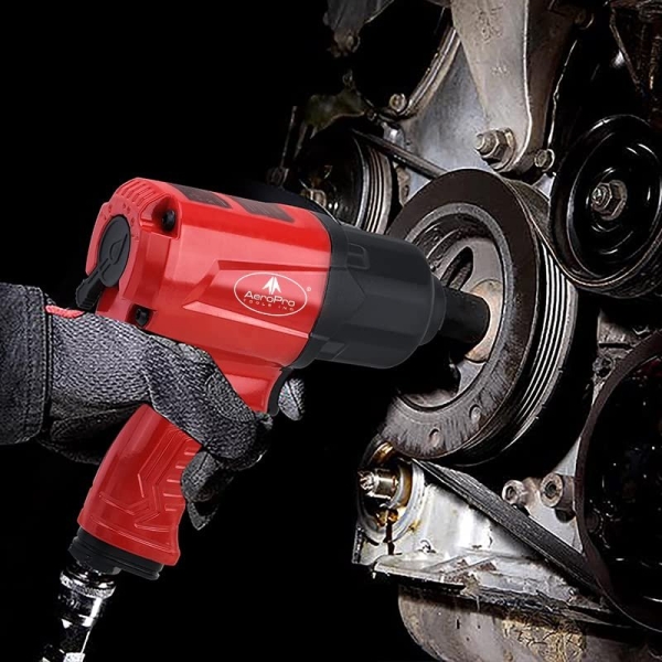 AEROPRO TOOLS 1/2-Inch Aluminum Air Impact Wrench(A398),Twin Hammer with 1000FT-LB Super Torque, Pneumatic Impact Gun, for Auto Repair, Tire Shop (A398 Aluminum Housing) - Image 2