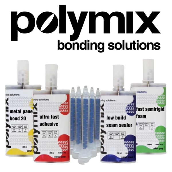Polymix Ultra Fast Automotive Multipurpose Plastic Repair and Adhesive 200ml Cartridge & Two Application Mixing Nozzles (Clear) - Image 2
