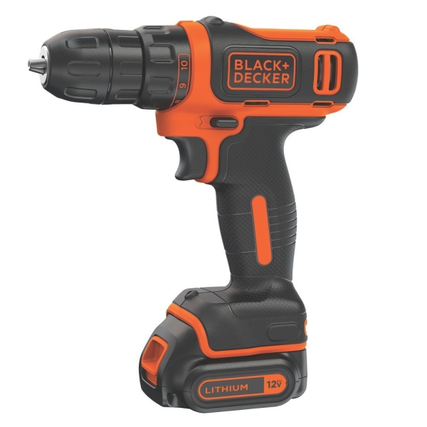 BLACK+DECKER 12V MAX Cordless Drill/Driver, Battery and Charger Included (BDCDD12C)