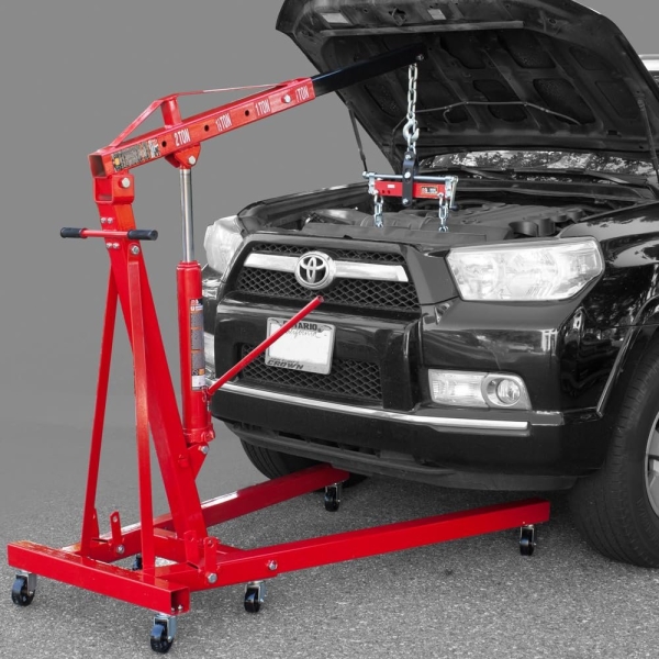 BIG RED T32100 Torin Engine Hoist Shop Crane Accessory: Steel 3 Position Engine Leveler with Adjustable Handle, 3/4 Ton (1,500 lb) Capacity, Red - Image 4