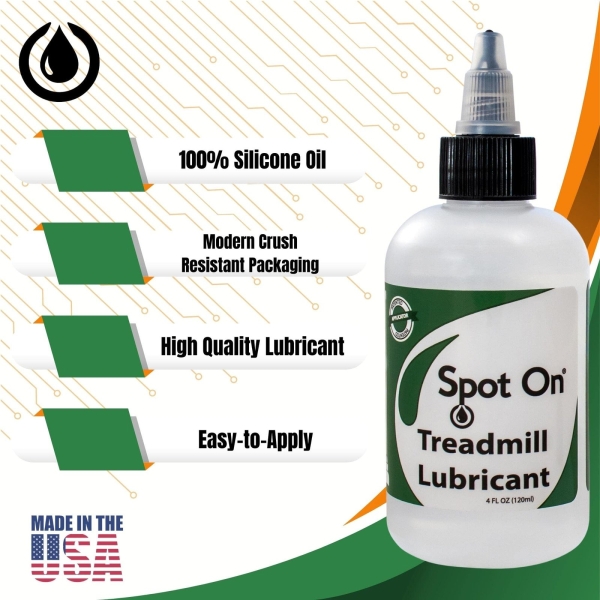 Premium Treadmill Belt Lubricant - Made in The USA - Patented Application Tube and Precision Twist Cap - 100% Pure Silicone - Spot On - Image 7
