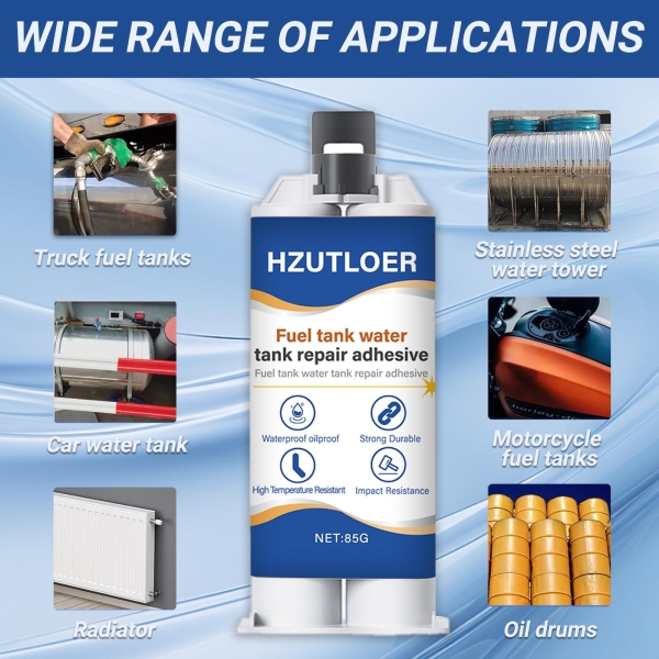 2.87oz(85g) Instant Fuel & Water Tank Repair Adhesive Kit-Waterproof, High-Temp Resistant for Cars, Motorcycles, Trucks, Solar Heaters-Fast Bonding, No Leakage, Easy DlY Fix - Image 4