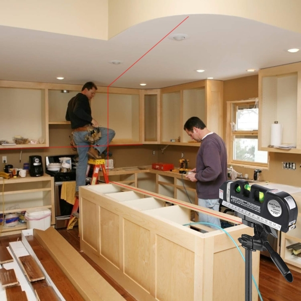 Laser Level Line Tool, Multipurpose Laser Level Kit Standard Cross Line Laser leveler Beam Tool with Metric Rulers 8ft/2.5M for Picture Hanging cabinets Tile Walls by AikTryee. - Image 4