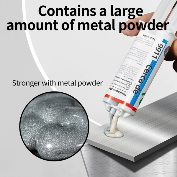 Cerca de Metal Repair Glue，Strongest Glue for Metal to Metal，Suitable for Metal，Stone, Plastic, Aluminum, Steel, All Purpose Repair Glue，Liquid Metal Filler，epoxy，Weld，Heavy Duty, Waterproof,1.6oz - Image 2