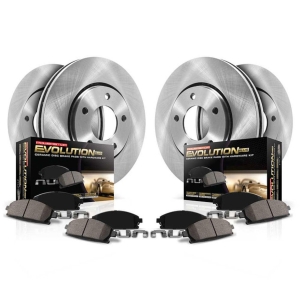 POWERSTOP KOE4079 Autospecialty Front and Rear Replacement Brake Kit-OE Brake Rotors & Ceramic Brake Pads For Subaru Legacy 2006-2009, Subaru Outback 2005-2009 [Model Specific]