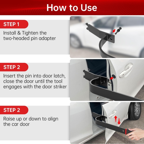IRENPORU Car Door Alignment Tool Automotive Door Adjustment Tool Adjusts Door Hinge for Most All Cars and Light Trucks - Image 3