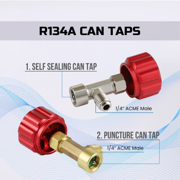 Lichamp R134a Can Tap, Automotive R 134a Self Sealing Can Tap and Puncture AC Freon Can 134a Adapter Fittings, TA02 - Image 7