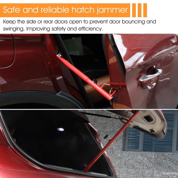 Hatch Jammer Holder Support Rod 17100 Replacement,Retractable Car Door Jammer Kit,Car Trunk Lift Gate Tailgate Lift Support Strut,Auto Body Tools for Automotive Polishing Repair Paint, 17.3-23.6inches - Image 4