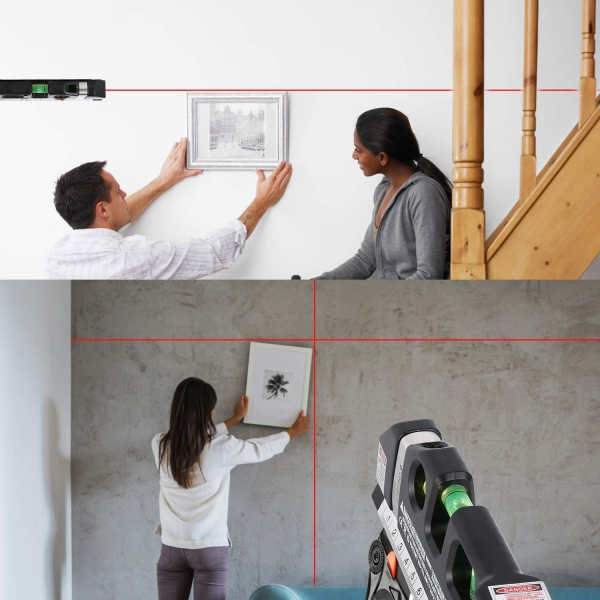 Laser Level Line Tool, Multipurpose Laser Level Kit Standard Cross Line Laser leveler Beam Tool with Metric Rulers 8ft/2.5M for Picture Hanging cabinets Tile Walls by AikTryee. - Image 6