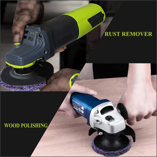 Lamsion Rust Remover Wheel Remove Paint and Oxidation Poly Strip Wheel Disc Abrasive Angle Grinding Wheel (5Pack -4-1/2" x7/8'') - Image 2