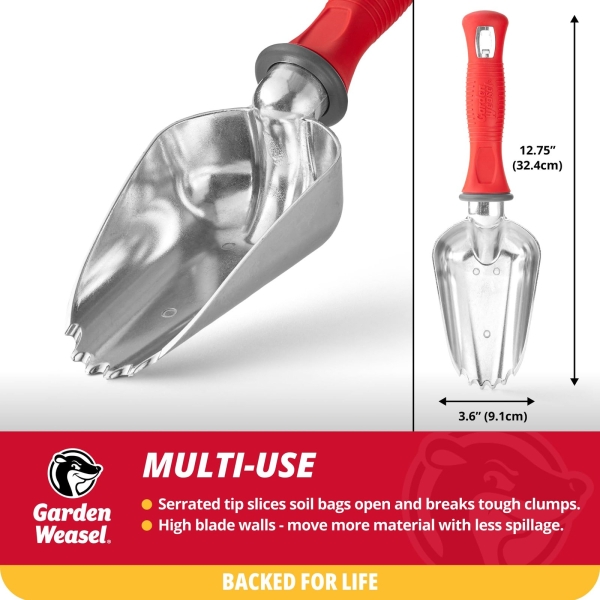 Garden Weasel Potting Scoop - Oversized | Dig and Transport | Planting and Gardening Hand Digging Tools, Heavy Duty Soil Scoop, Mini Gardening Shovel | 91362 - Image 4