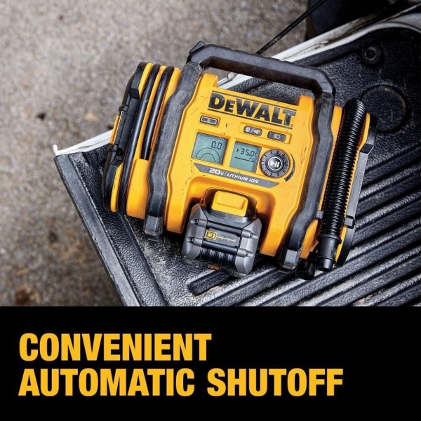 DEWALT 20V MAX Tire Inflator, Compact and Portable, Automatic Shut Off, LED Light, Bare Tool Only (DCC020IB) - Image 3
