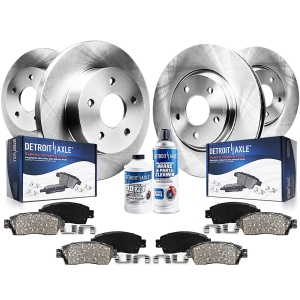 Detroit Axle - Brake Kit for 2004 2005 Toyota Rav4 [4 Wheel Disc Models] Disc Brake Rotors Ceramic Brakes Pads Replacement Front and Rear