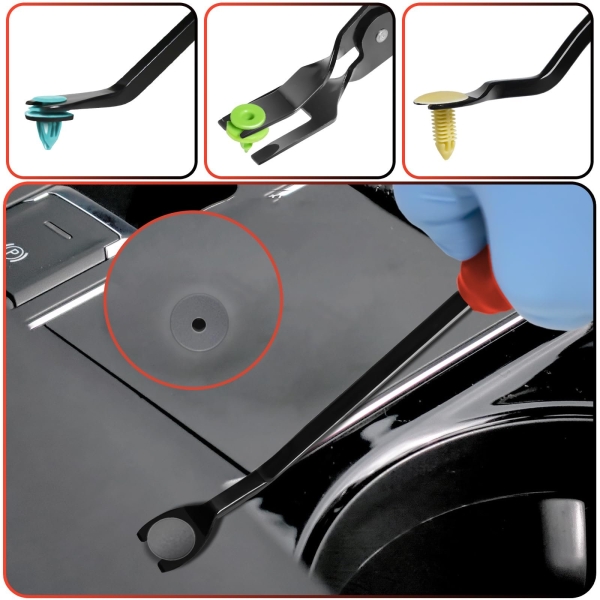 Keze 3 Pcs Auto Clip Pliers Set and Fastener Remover,Car Trim Rivet Removal Pry Tool Repair Kit with Storage Bag for Automotive Door Panel,Upholstery,Dashboard,Plastic Fasteners - Image 6