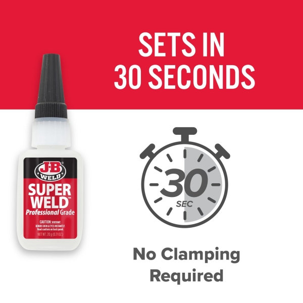 J-B Weld 33120H SuperWeld Glue - Clear Super Glue - 20g - Image 7