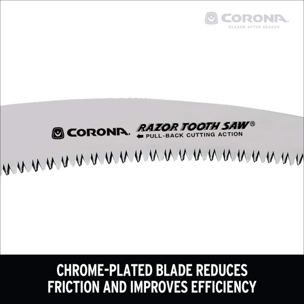 Corona Tools 10-Inch RazorTOOTH Folding Saw | Pruning Saw Designed for Single-Hand Use | Curved Blade Hand Saw | Cuts Branches Up to 6" in Diameter | RS 7265D - Image 4