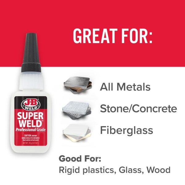 J-B Weld 33120H SuperWeld Glue - Clear Super Glue - 20g - Image 6