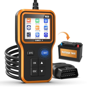 UMEIJA OBD2 Scanner with Upgrade Battery Tester - Diagnostic Tool for Cars That Check Engine Light & Emissions Readiness Read and Clears Vehicle Error Codes for All OBD II Protocol Vehicles Since 1996