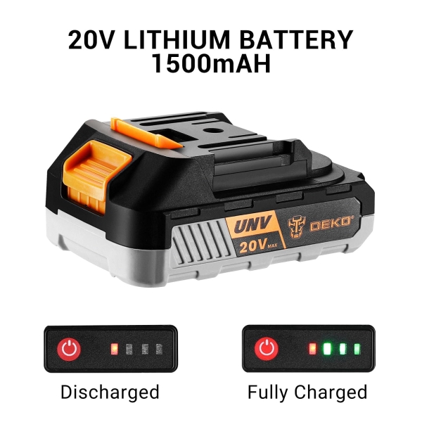 Power Drill Cordless: DEKO PRO Cordless Drill 20V Electric Power Drills Set Tool Drills Cord-less Set with Battery and Charger - Image 4