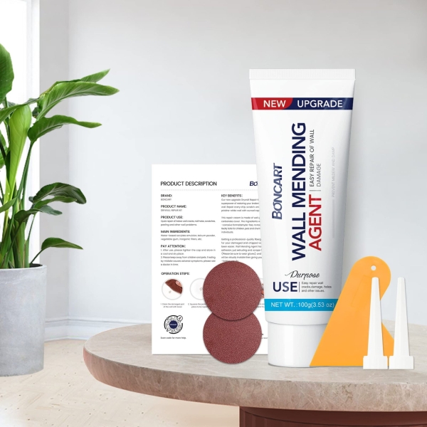 Drywall Repair Kit,2 Pack Wall Mending Agent,Wall Spackle with Scraper, Wall Surface Hole Fill Quick and Easy Solution - Image 2