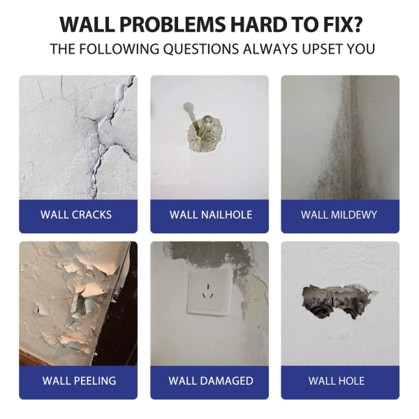 Drywall Repair Kit,2 Pack Wall Mending Agent,Wall Spackle with Scraper, Wall Surface Hole Fill Quick and Easy Solution - Image 7