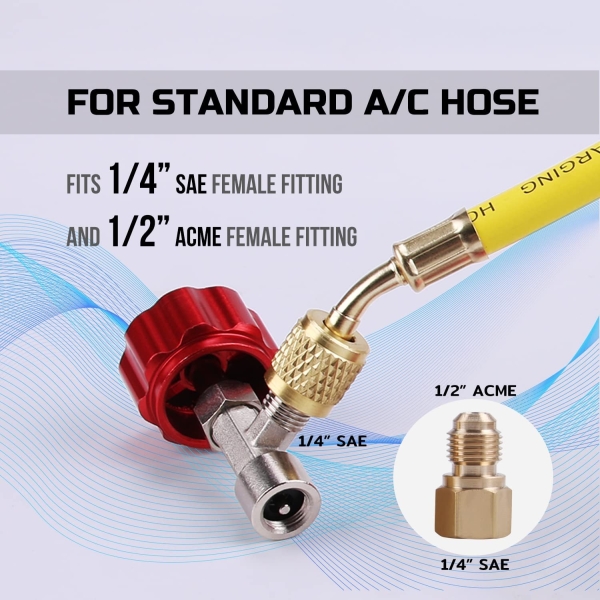 Lichamp R134a Can Tap, Automotive R 134a Self Sealing Can Tap and Puncture AC Freon Can 134a Adapter Fittings, TA02 - Image 5