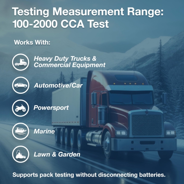 Midtronics-6V & 12V Heavy-Duty Battery & Electrical System Analyzer - MDX 700 HD - Pack Testing for 12V to 24V Fleet Applications - Up to 2000 CCA - Image 3