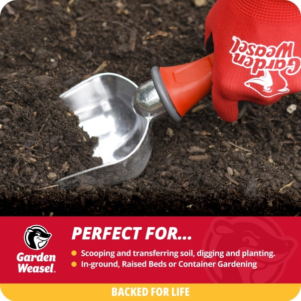 Garden Weasel Potting Scoop - Oversized | Dig and Transport | Planting and Gardening Hand Digging Tools, Heavy Duty Soil Scoop, Mini Gardening Shovel | 91362 - Image 7