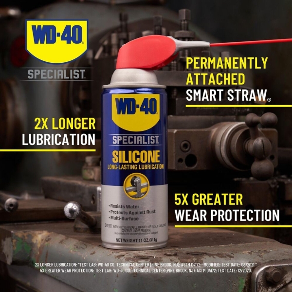 WD-40 Specialist Silicone Lubricant with SMART STRAW SPRAYS 2 WAYS, 11 OZ - Image 4