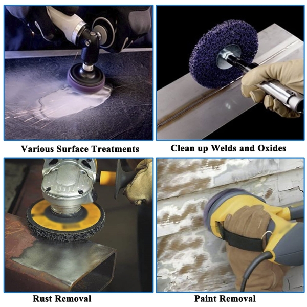 Lamsion Rust Remover Wheel Remove Paint and Oxidation Poly Strip Wheel Disc Abrasive Angle Grinding Wheel (5Pack -4-1/2" x7/8'') - Image 5