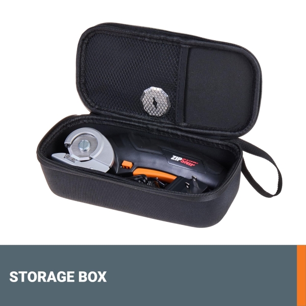 Worx Zipsnip Cordless Electric Scissors, Rechargeable Cardboard Box Cutter, 4V Powerful Fabric Scissors with 2 Safety Blades & Storage Bag WX082L.2 - Image 7