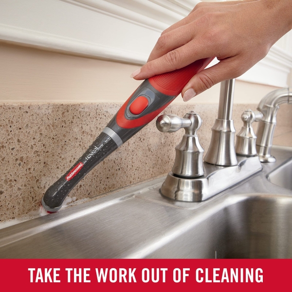 Rubbermaid Reveal Power Scrubber with Multi-Purpose Head, Cordless Electric Battery Powered Scrub Brush, Water Resistant, for Home/Kitchen/Bathroom/Grout/Tile/Shower/Tub - Image 6