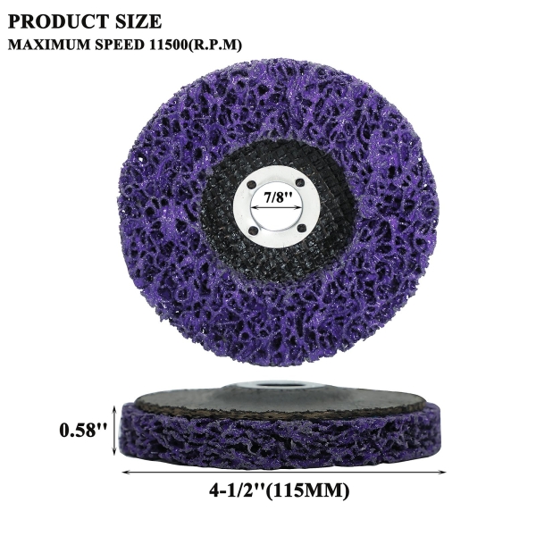 Lamsion Rust Remover Wheel Remove Paint and Oxidation Poly Strip Wheel Disc Abrasive Angle Grinding Wheel (5Pack -4-1/2" x7/8'') - Image 7