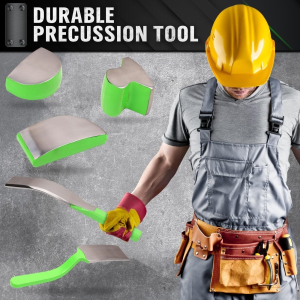 SWANLAKE GARDEN TOOLS 9Pcs Auto Body Hammer and Dolly Set, Heavy Duty Car Body Dent Repair Tool Kit with Carrying Case, Wood Handles, Performance Carbon Steel Hammers and Dollies Set, Fender Tool Set - Image 7