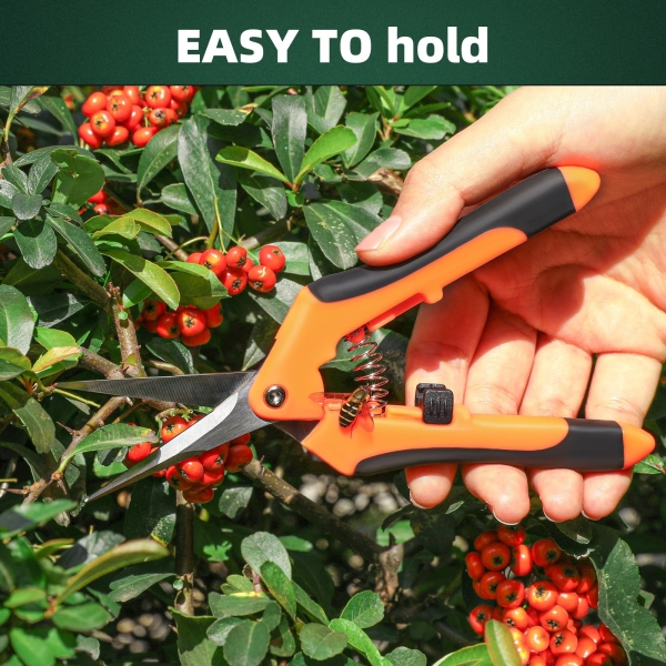 EWPJDK 3-Pack Stainless Steel Pruning Shears, Pruning Snips and Clippers for Gardening - Image 4